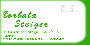 borbala steiger business card